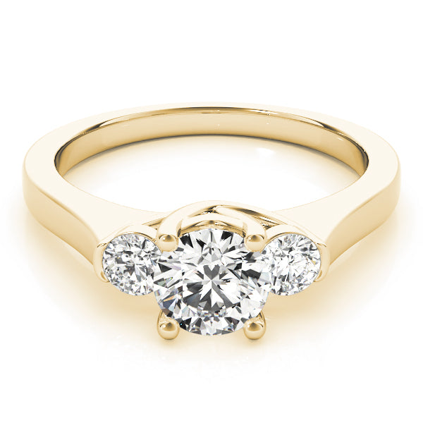 14K Yellow Gold 1 CT Diamond Three-Stone Engagement Ring