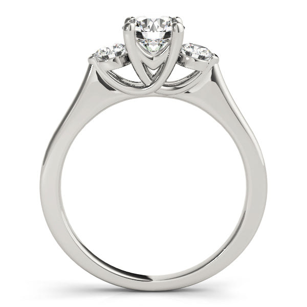 14K White Gold 1 CT Diamond Three-Stone Engagement Ring