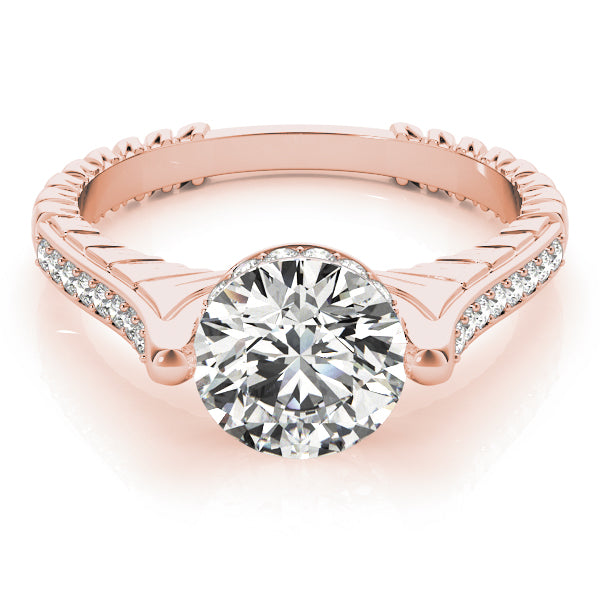 14K Rose Gold 1 CT Diamond Vintage Engagement Ring