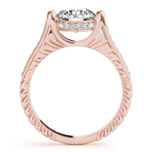 14K Rose Gold 1 CT Diamond Vintage Engagement Ring