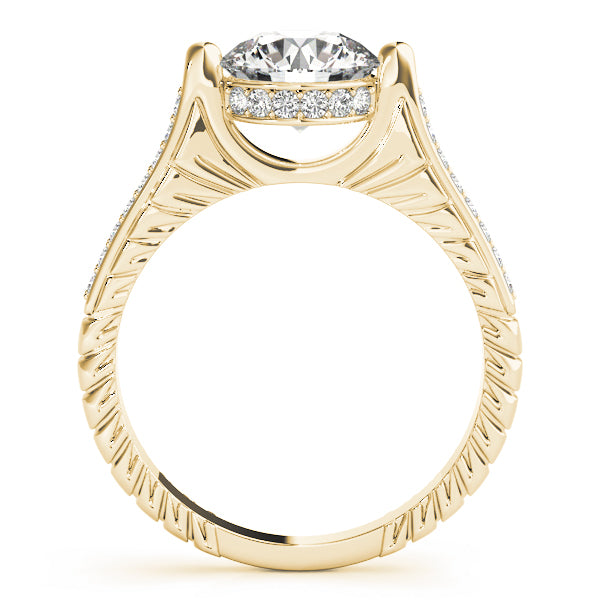 18K Yellow Gold 1 CT Diamond Vintage Engagement Ring