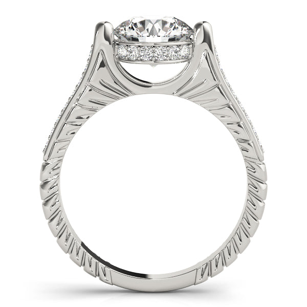 14K White Gold Vintage Diamond Engagement Ring