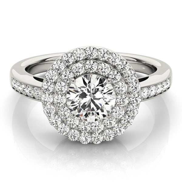 Round Diamond Halo Engagement Ring