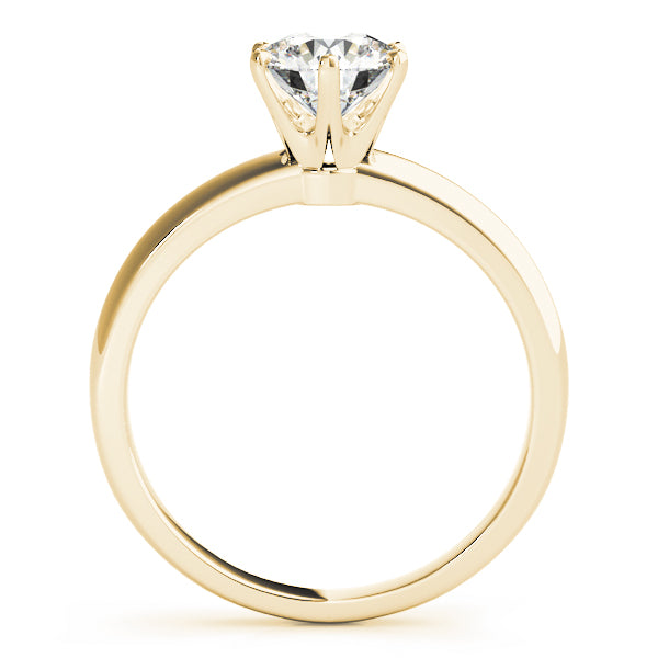 14K Yellow Gold 1ct Round Diamond Engagement Ring