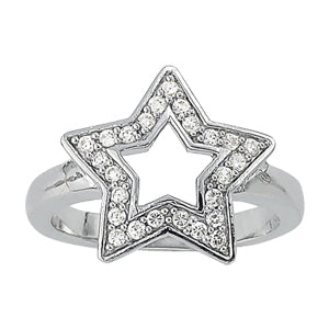 14K White Gold Multi-Diamond Fashion Ring