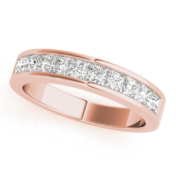 18K Rose Gold 1 ct Diamond Wedding Ring