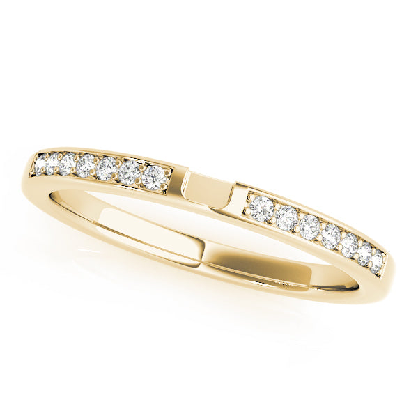 14K Yellow Gold 0.09ctw Diamond Wedding Band