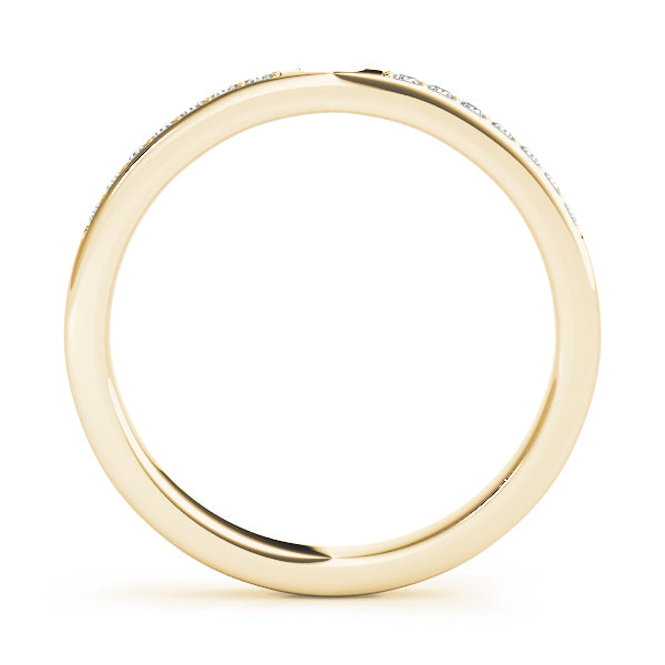 14K Yellow Gold 0.09ctw Diamond Wedding Band