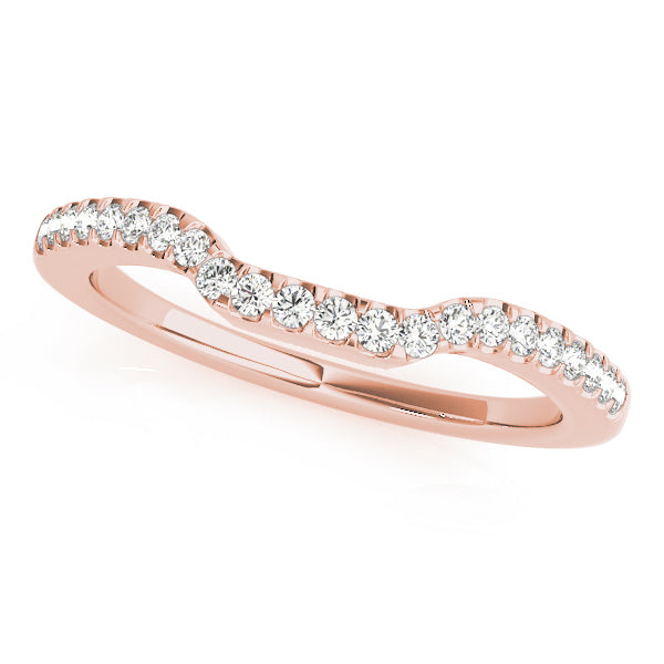 14K Rose Gold 0.22ctw Diamond Wedding Band
