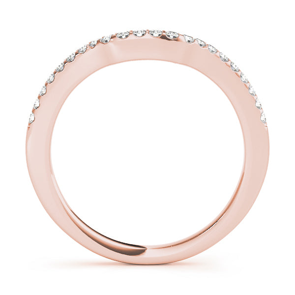 Rose Gold 1/5 CT Diamond Wedding Band