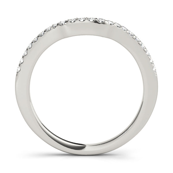 Platinum 1/5 CT Diamond Wedding Ring Band
