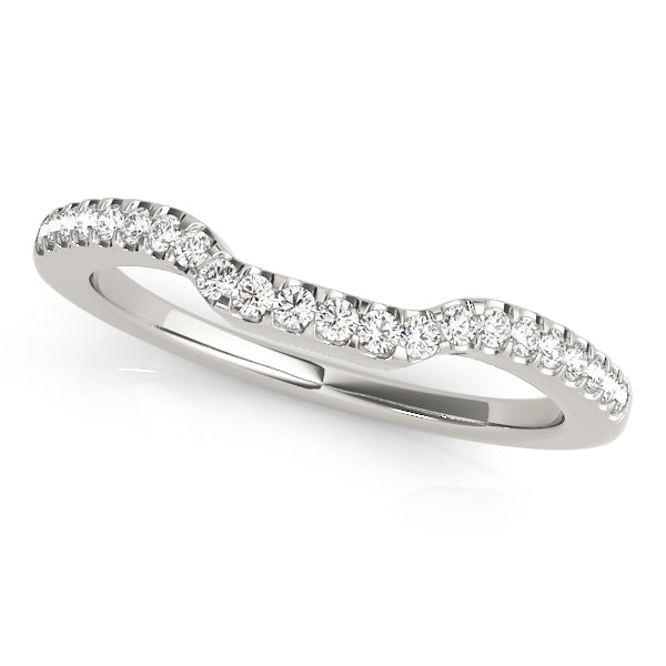 Platinum 0.19 ctw Round Diamond Wedding Ring