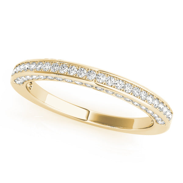 14K Yellow Gold Multi-Diamond Wedding Band