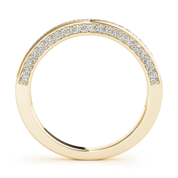 14K Yellow Gold Multi-Diamond Wedding Band