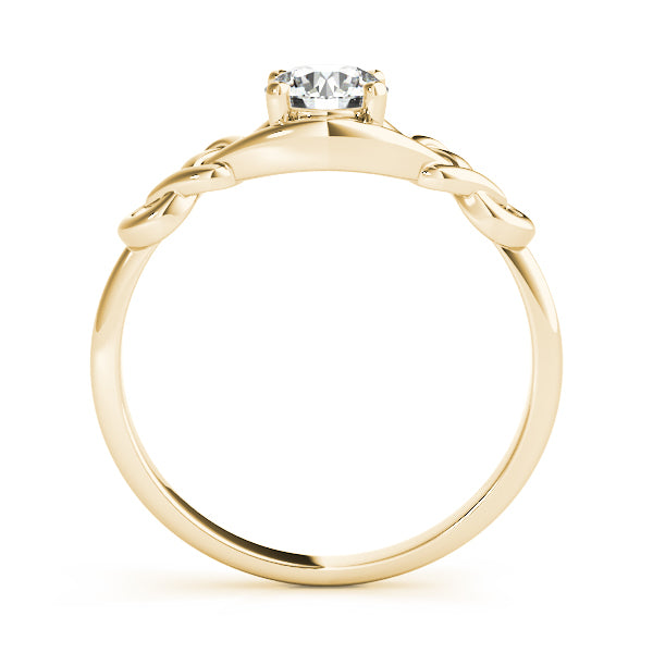 14K Yellow Gold Round Diamond Fashion Ring