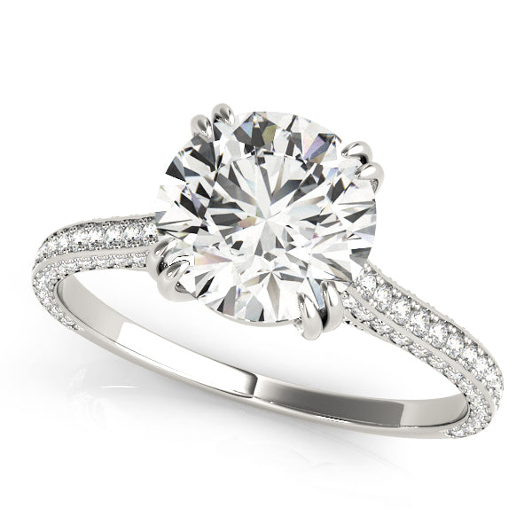 1.0 CT Round Diamond Single Row Ring