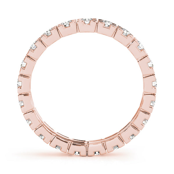 14K Rose Gold Diamond Wedding Ring