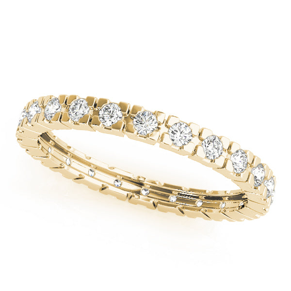 18K Yellow Gold 3/8 ct Diamond Wedding Band