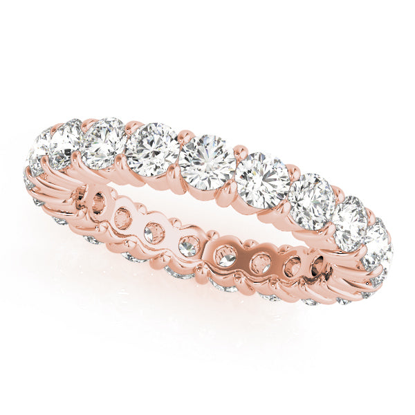 18K Rose Gold 3ct Diamond Wedding Band