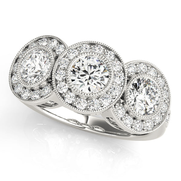 14K White Gold 1.05 ctw Round Diamond Ring
