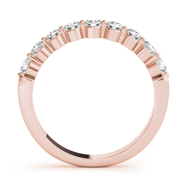 18K Rose Gold Multi-Diamond Wedding Ring