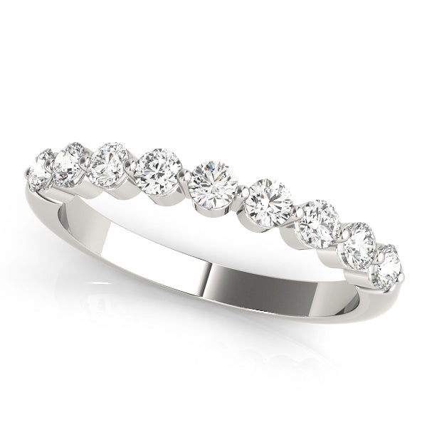 18K White Gold 1/2 ct Diamond Wedding Band