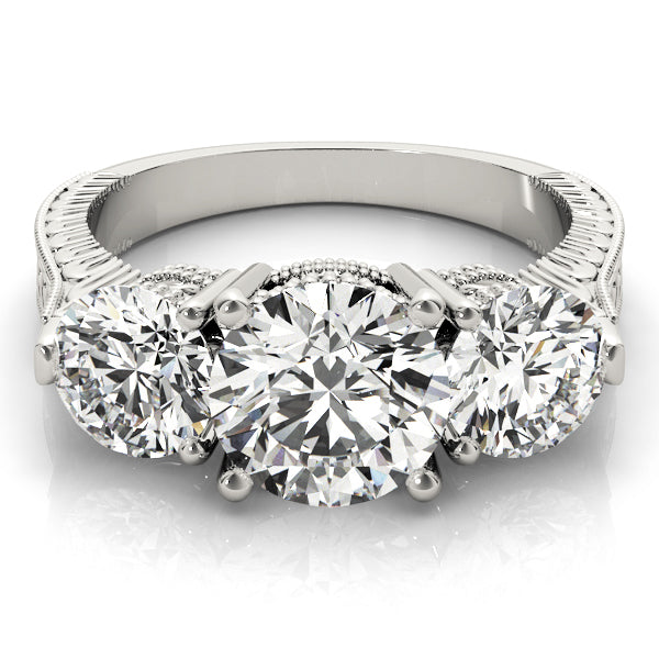 Three Stone Diamond Engagement Ring