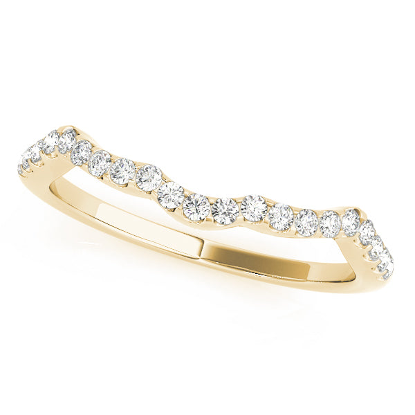 14K Yellow Gold 0.21 CT Diamond Wedding Band
