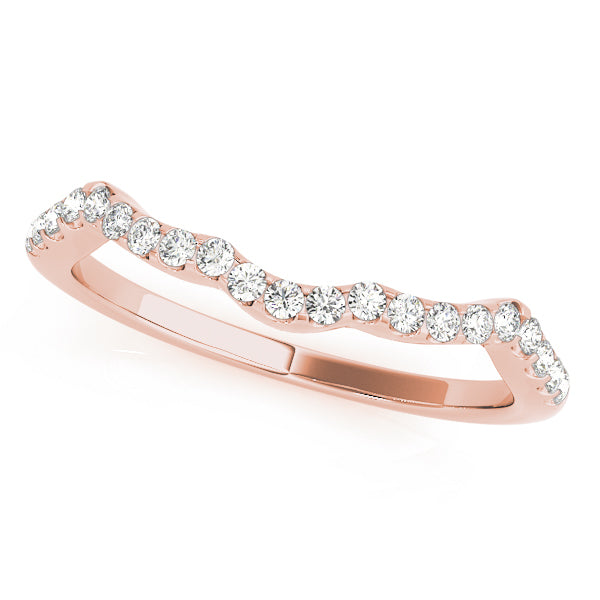 18K Rose Gold 0.21ctw Diamond Wedding Band