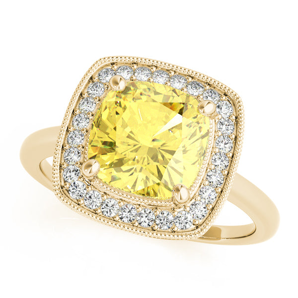 14K Yellow Gold Diamond Fashion Ring