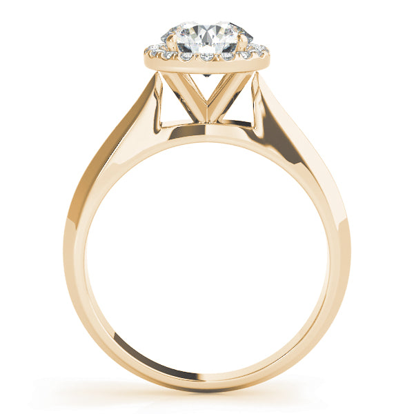 14K Yellow Gold 1 CT Diamond Halo Engagement Ring
