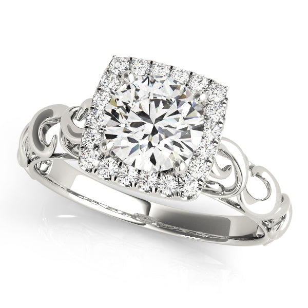 Halo Diamond Engagement Ring