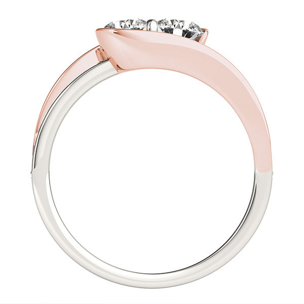 18K White Gold Round Diamond Fashion Ring