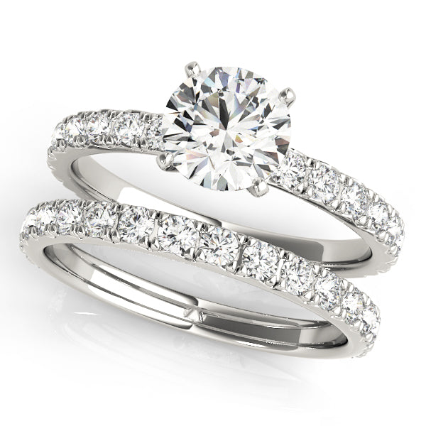 Single Row Diamond Engagement Ring