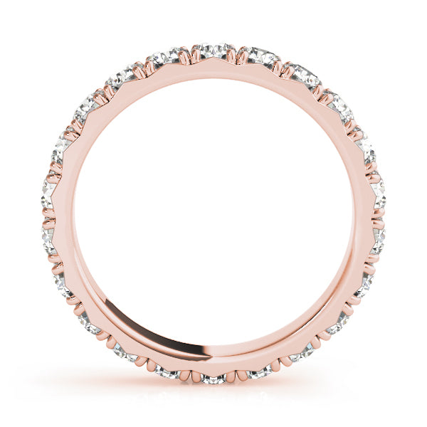 14K Rose Gold Multi-Diamond Wedding Band