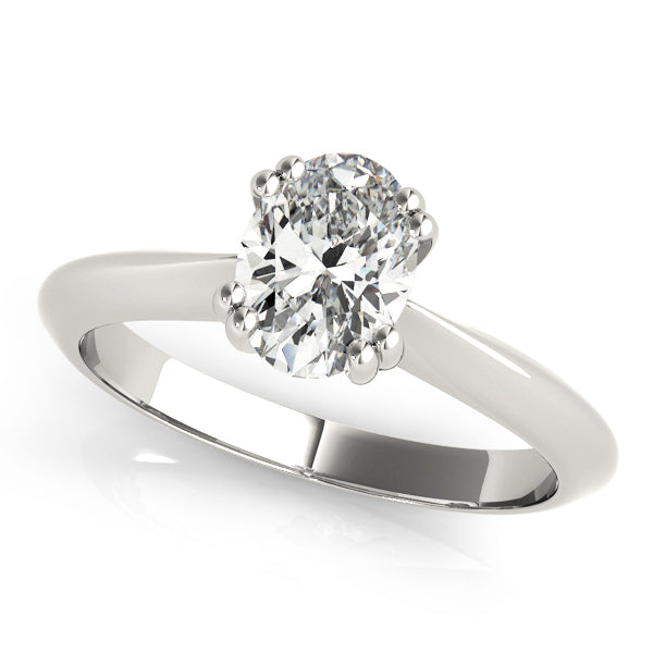 0.6CT Oval Diamond Solitaire Engagement Ring