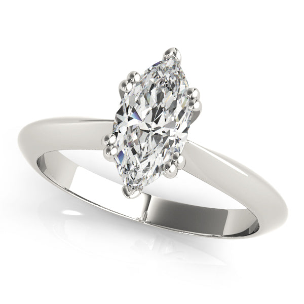 14K White Gold 1 CT Marquise Diamond Engagement Ring