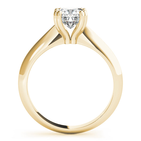 14K Yellow Gold 1/2 CT Cushion Diamond Engagement Ring