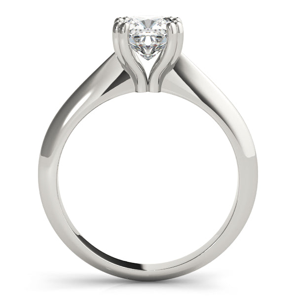 14K White Gold 1/2 CT Cushion Diamond Engagement Ring