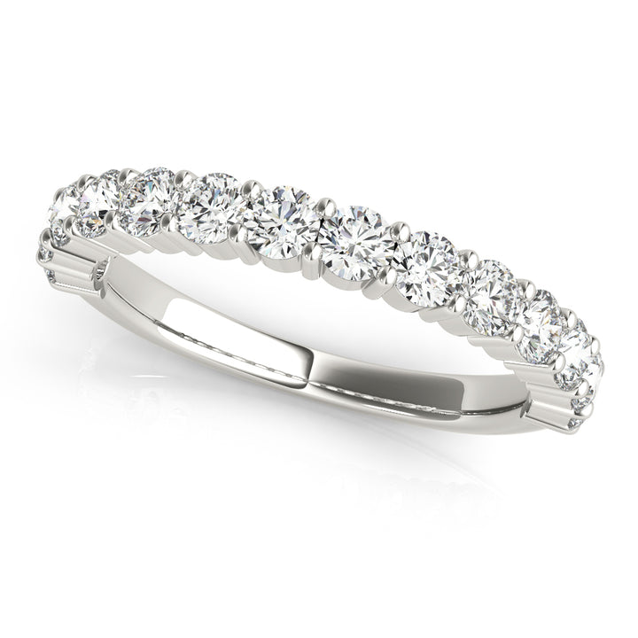 18K White Gold Multi-Diamond Wedding Band