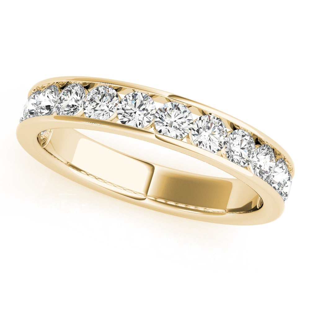 14K Yellow Gold 1 CT Diamond Wedding Band