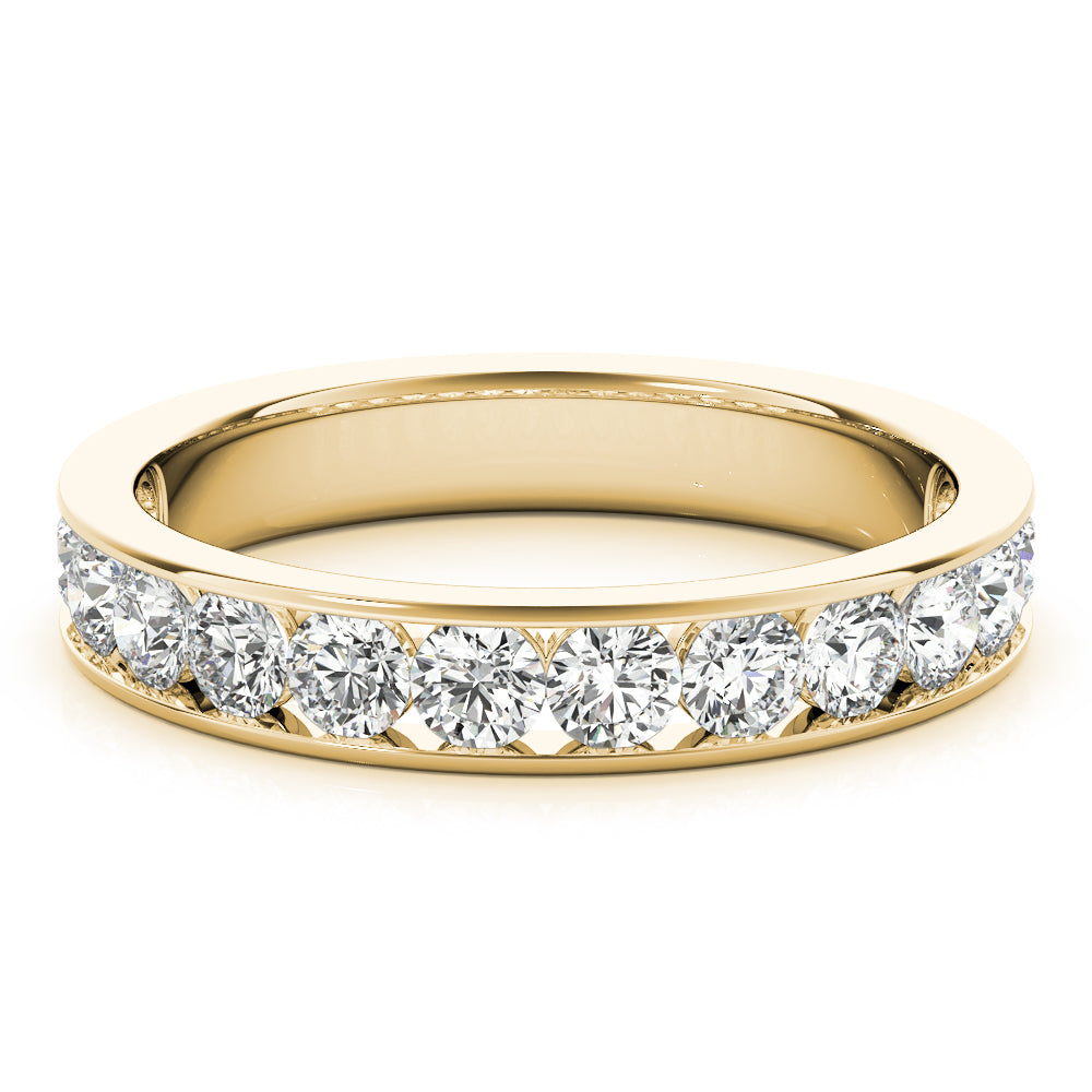 14K Yellow Gold 1 CT Diamond Wedding Band