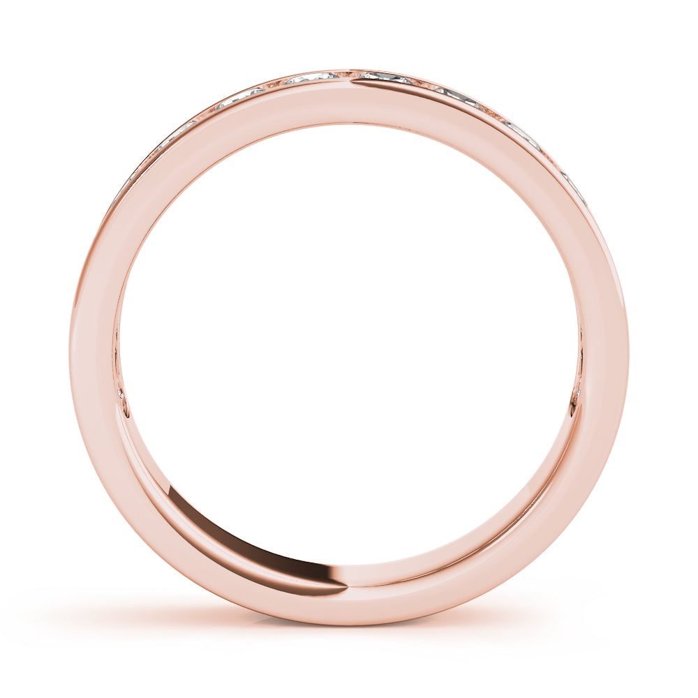 14K Rose Gold 1 CT Diamond Wedding Band