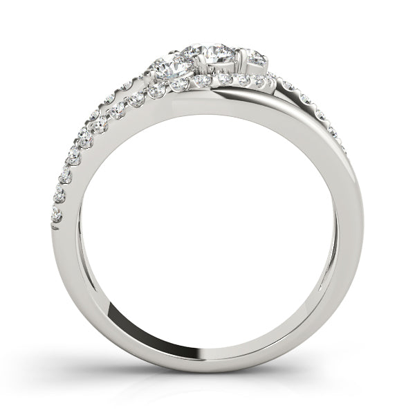 14K White Gold Multi-Diamond Fashion Ring