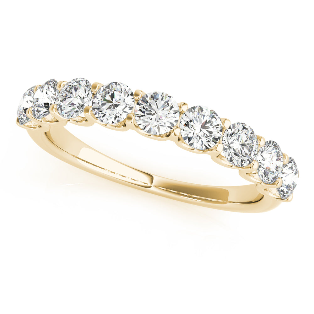 18K Yellow Gold Multi-Diamond Wedding Band