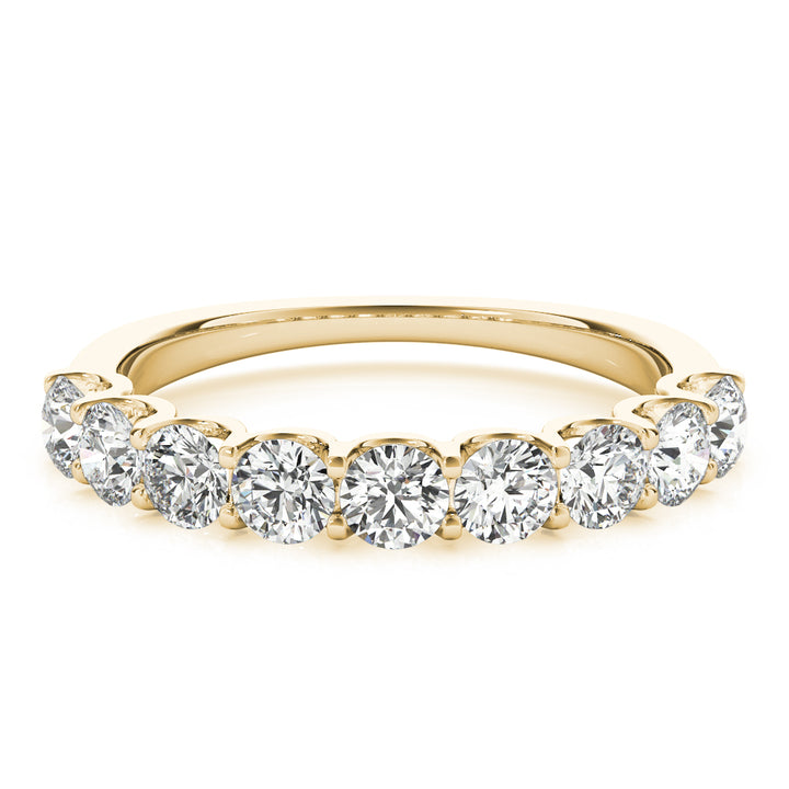 18K Yellow Gold Multi-Diamond Wedding Band