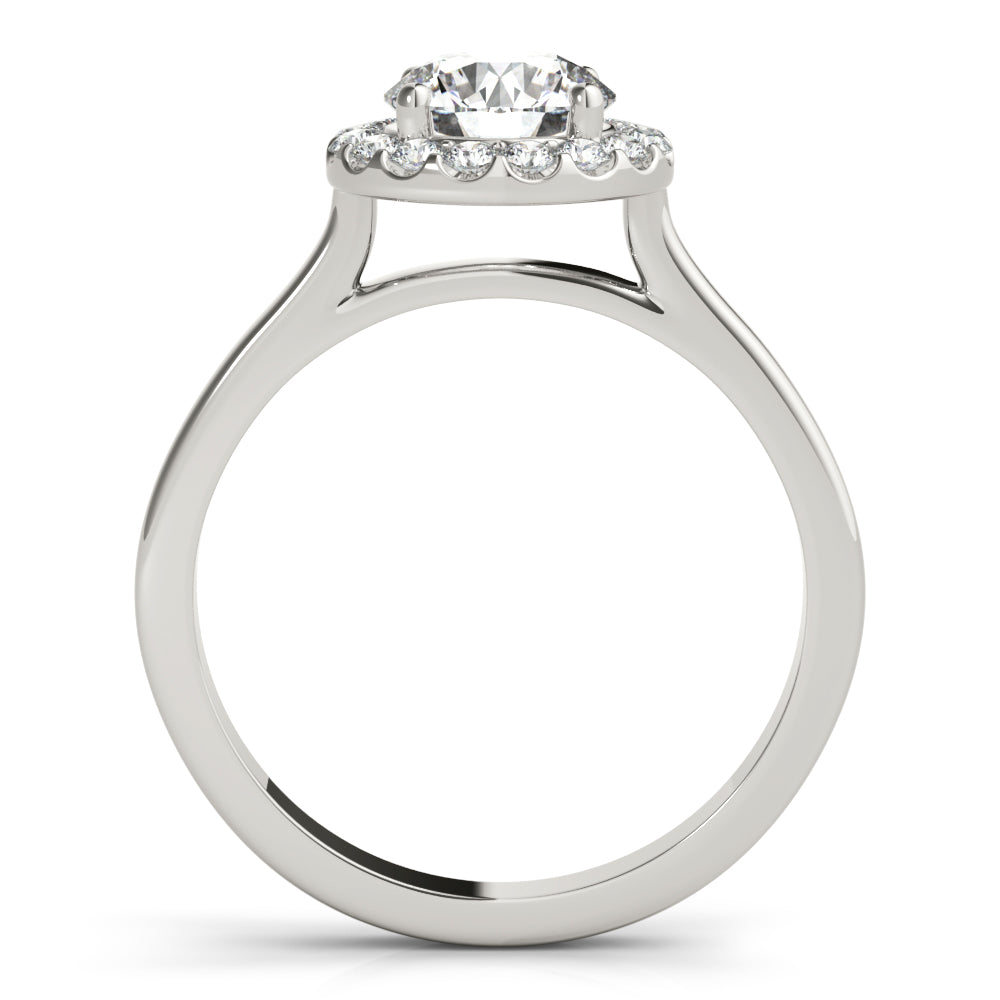 Round Diamond Halo Engagement Ring
