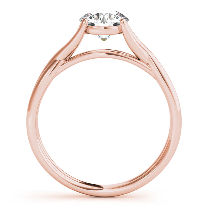 14K Rose Gold 1ct Round Diamond Solitaire Ring
