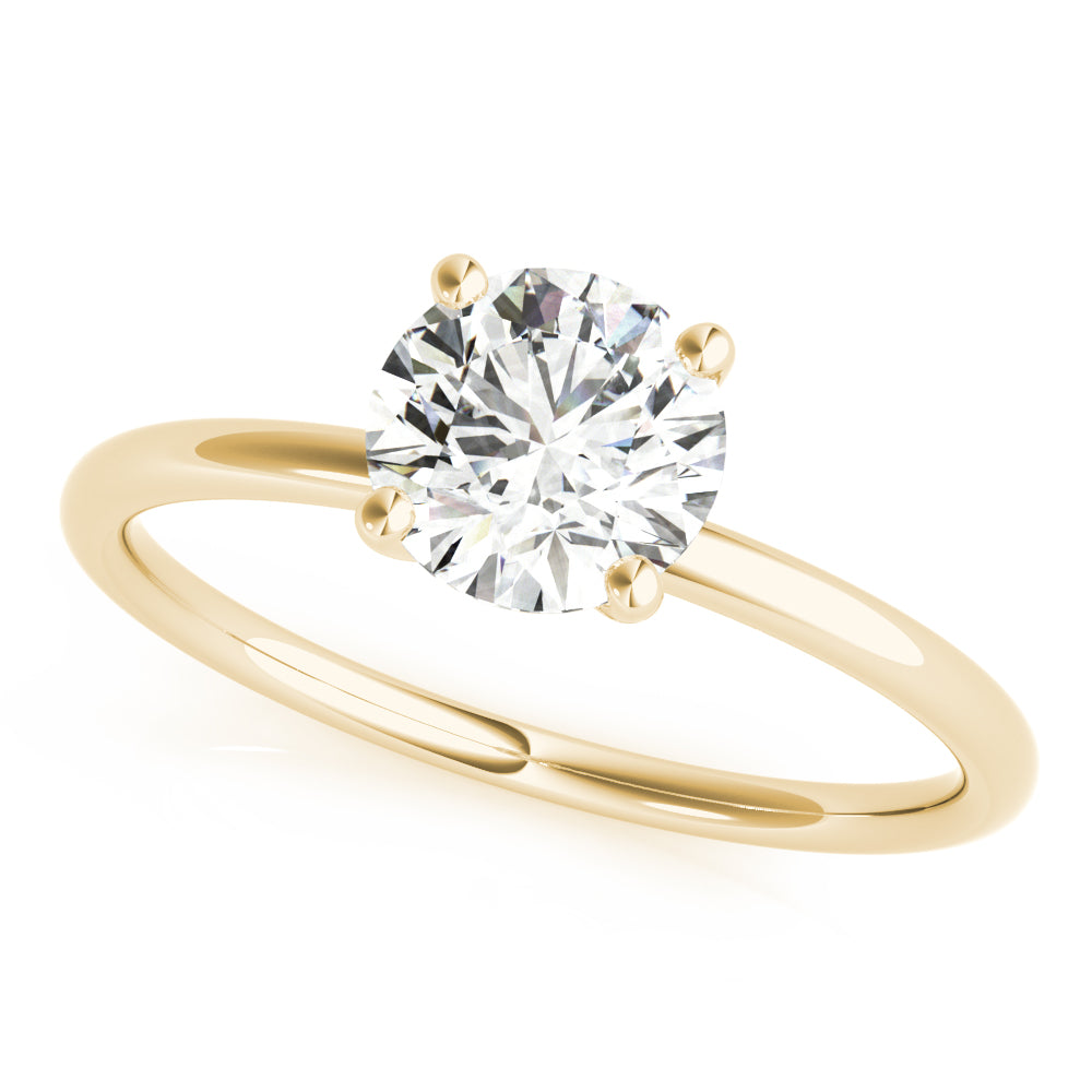 14K Yellow Gold 1ct Diamond Solitaire Engagement Ring