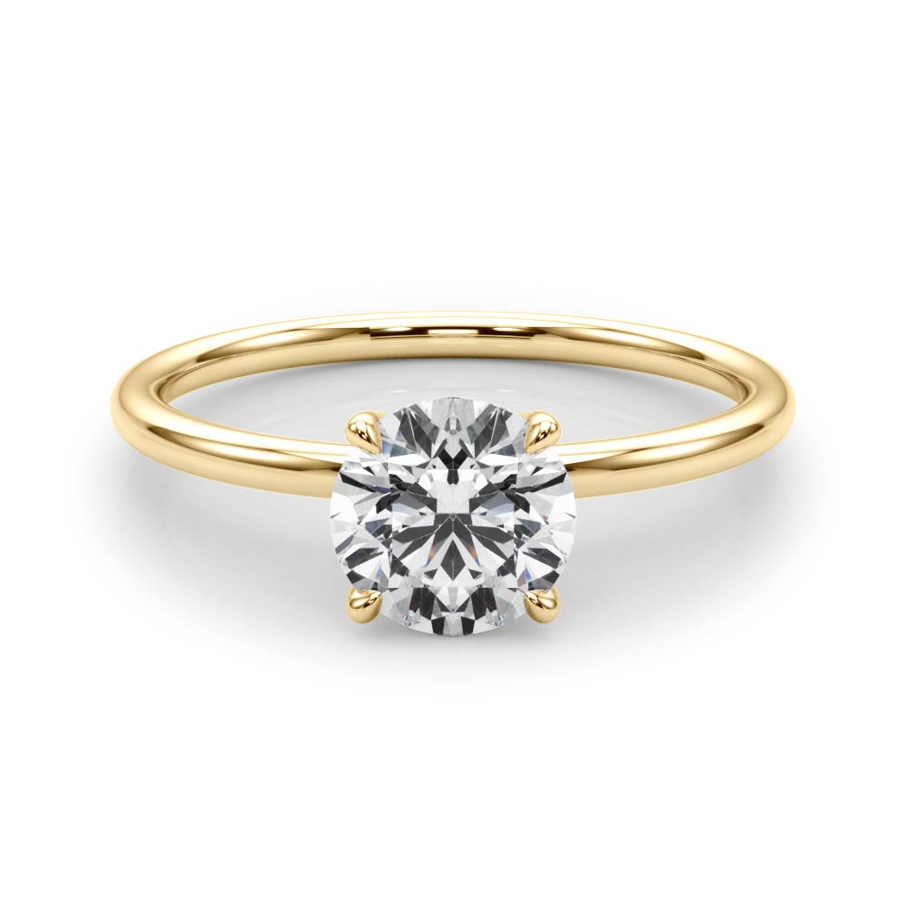 14K Yellow Gold 1ct Diamond Solitaire Engagement Ring